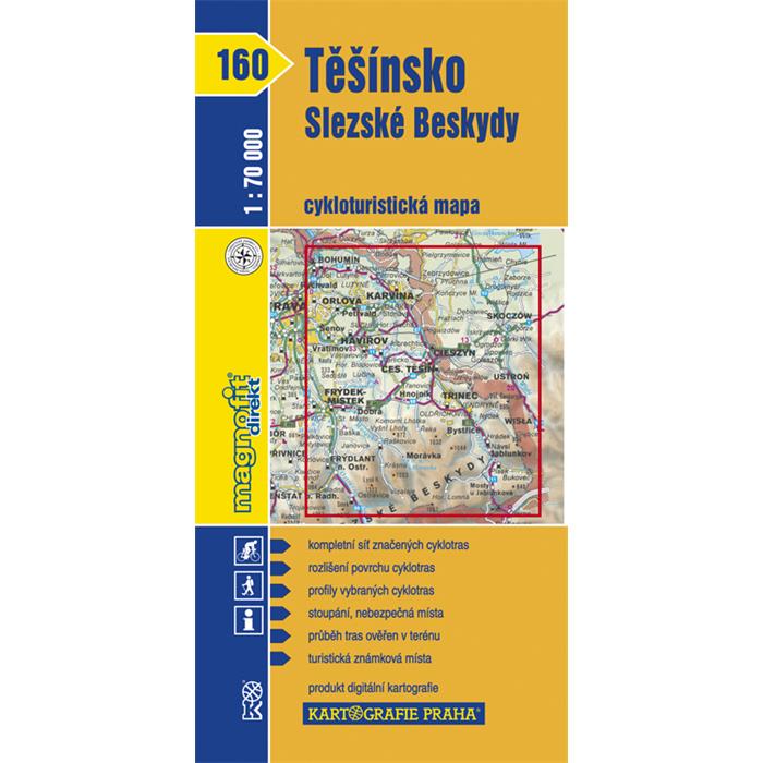 Kartografie - Cyklomapa 160 - Těšínsko, Slezské Beskydy