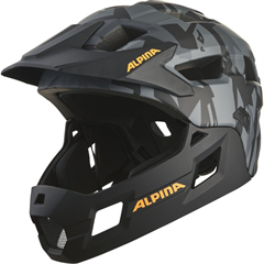 ALPINA - Přilba RUPI junior black-camo orange matt 50-55