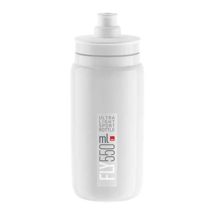 ELITE - Láhev Fly bílá, logo šedé 550ml