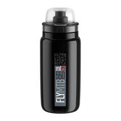 ELITE - Láhev Fly MTB černá, logo šedé 550ml 