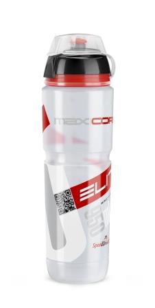 ELITE - Láhev MAXI CORSA MTB čirá, červené logo 1000ml