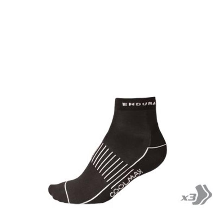 ENDURA - E1128BK Ponožky Coolmax Race II black 3pack
