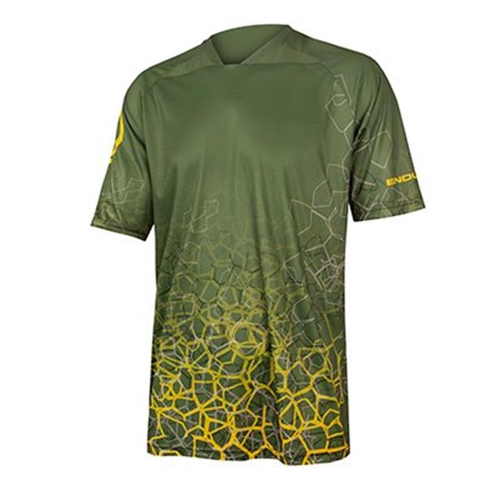 ENDURA - E3220GO dres pánský SingleTrack Print Tee LTD olive green