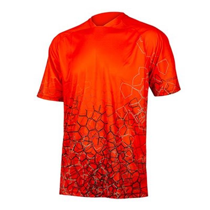 ENDURA - E3220PA dres pánský SingleTrack Print Tee LTD paprika