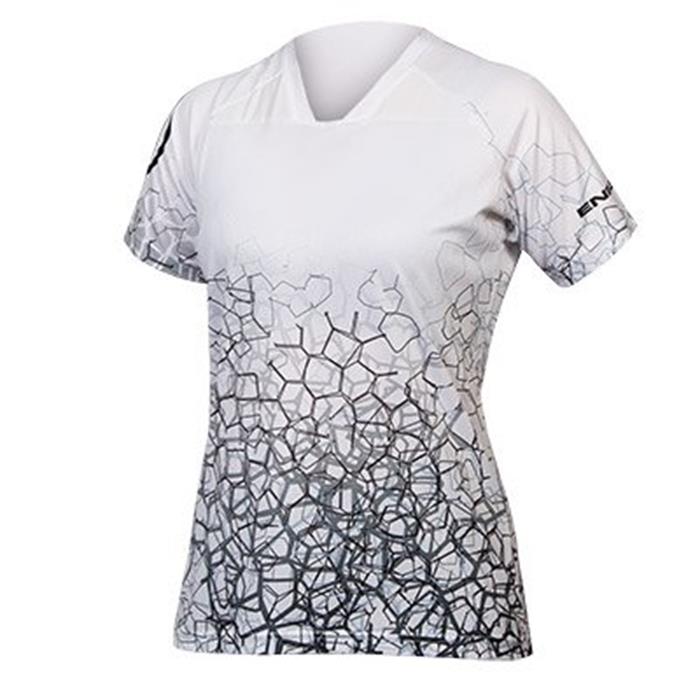 ENDURA - E3221WH dres dámský SingleTrack Print Tee LTD white