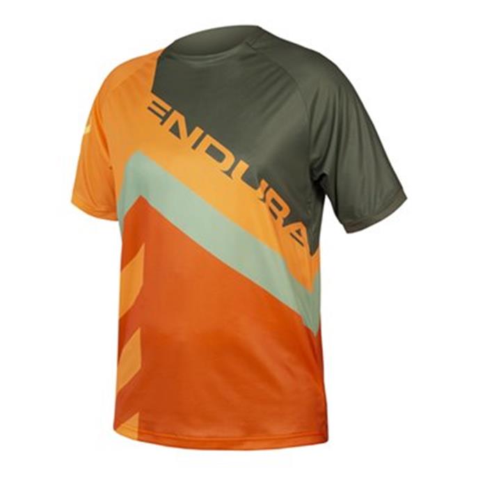 ENDURA - E3231GO dres pánský SingleTrack Print Tee LTD olive green