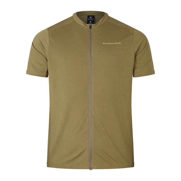 ENDURA - E5202TW dres pánský Loop S/S Zipped tweed green