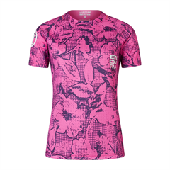ENDURA - E6241PPP dres dámský Grid Floral S/S Tee LTD pop pink 