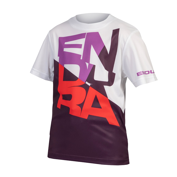 ENDURA - E7158AU dres dětský Singletrack Core Tee aubergine