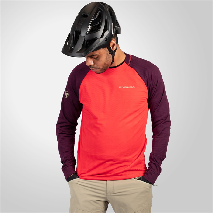 ENDURA - E9155AU dres pánský Singletrack Fleece aubergine