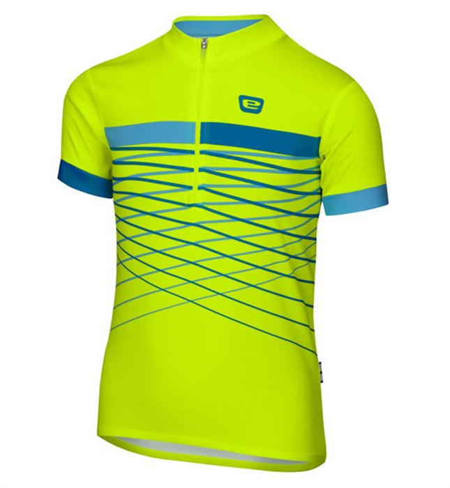 ETAPE - Dres dětský LUCKY žlutá fluo-modrá
