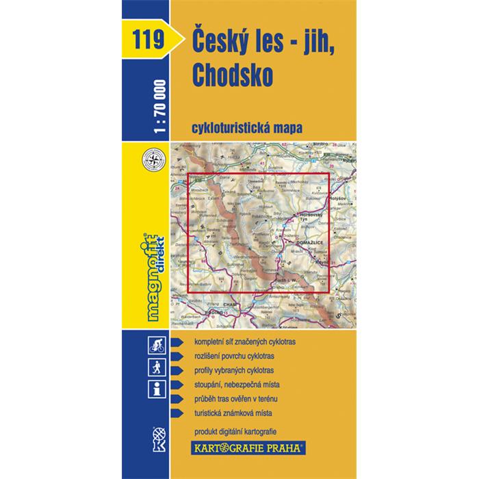 Kartografie - Cyklomapa 119 - Český les - jih, Chodsko