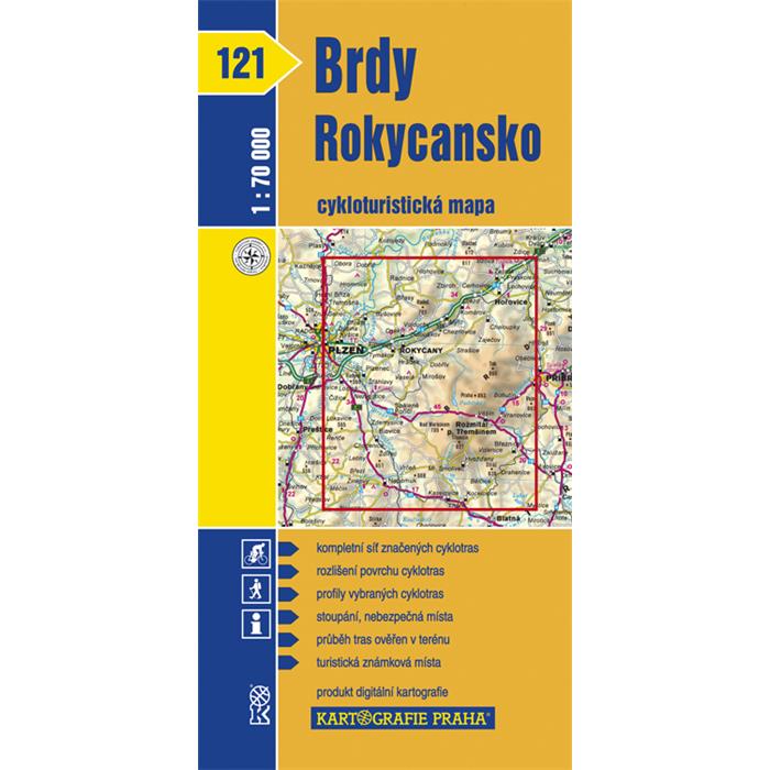 Kartografie - Cyklomapa 121 - Brdy
