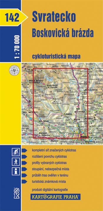Kartografie - Cyklomapa 142 - Svratecko, Boskovická brázda