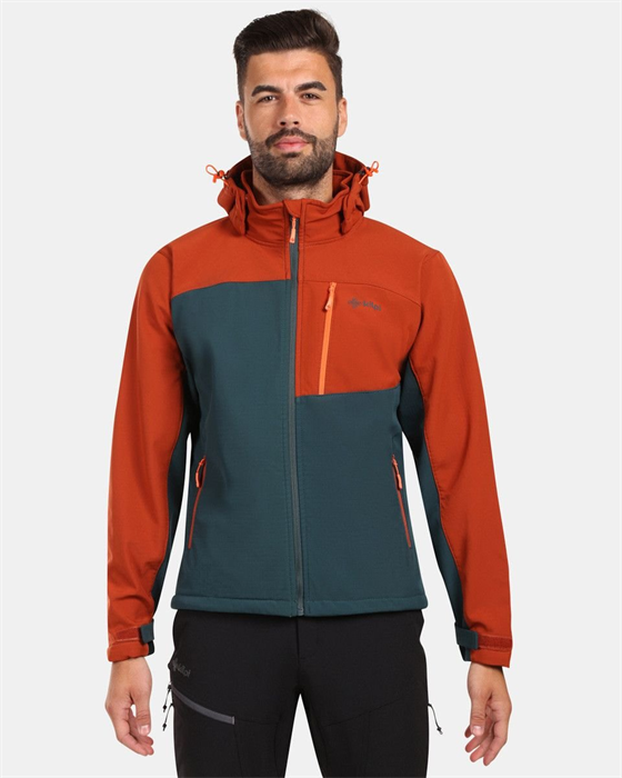 KILPI - Bunda pánská softshell ONTAVIO-M, tm.zelená