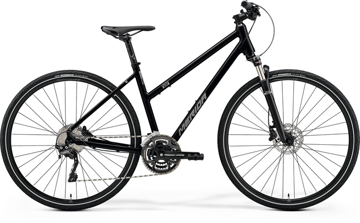 MERIDA CROSSWAY 500-LADY Glossy Black(Matt Silver)