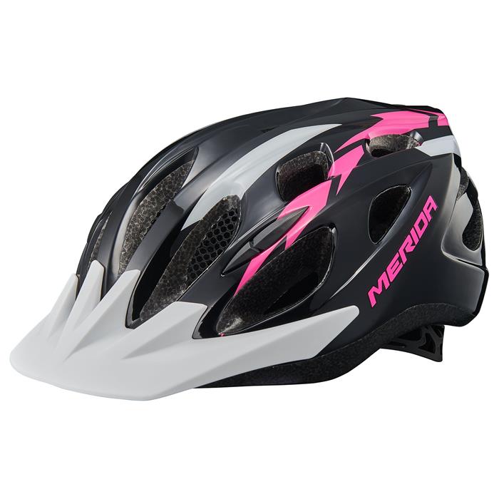 MERIDA - Přilba junior SHADOW black/white/pink 51-56cm