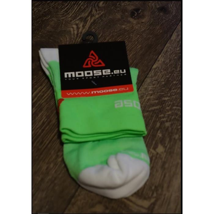 Moose - Ponožky SMILE FLUO zelená/bílá