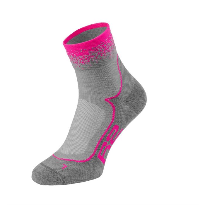 R2 - Ponožky ATS18A GRACE šedo/neon růžové