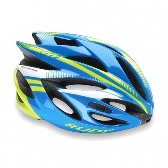 RUDY PROJECT - Přilba RUSH - HL570032 - Azur - Lime Fluo Shiny M (54-58cm)