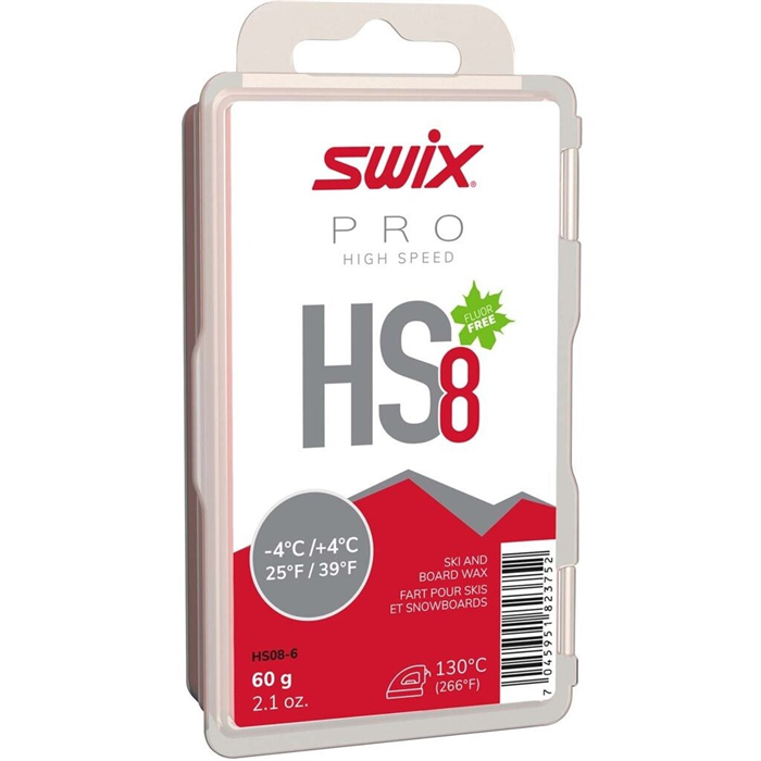 SWIX - vosk HS08-6 - skluzný High Speed 8 červený 60g -4/+4°C
