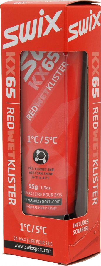 SWIX - vosk KX65 - klistr červený 55g +1/+5°C